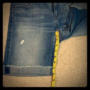 LOFT denim shorts. Lightly distressed. Size 27/4.